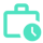 <svg xmlns="http://www.w3.org/2000/svg" height="24px" viewBox="0 -960 960 960" width="24px" fill="#4ee2c1"><path d="M160-200v-440 440-15 15Zm0 80q-33 0-56.5-23.5T80-200v-440q0-33 23.5-56.5T160-720h160v-80q0-33 23.5-56.5T400-880h160q33 0 56.5 23.5T640-800v80h160q33 0 56.5 23.5T880-640v171q-18-13-38-22.5T800-508v-132H160v440h283q3 21 9 41t15 39H160Zm240-600h160v-80H400v80ZM720-40q-83 0-141.5-58.5T520-240q0-83 58.5-141.5T720-440q83 0 141.5 58.5T920-240q0 83-58.5 141.5T720-40Zm20-208v-112h-40v128l86 86 28-28-74-74Z"/></svg>