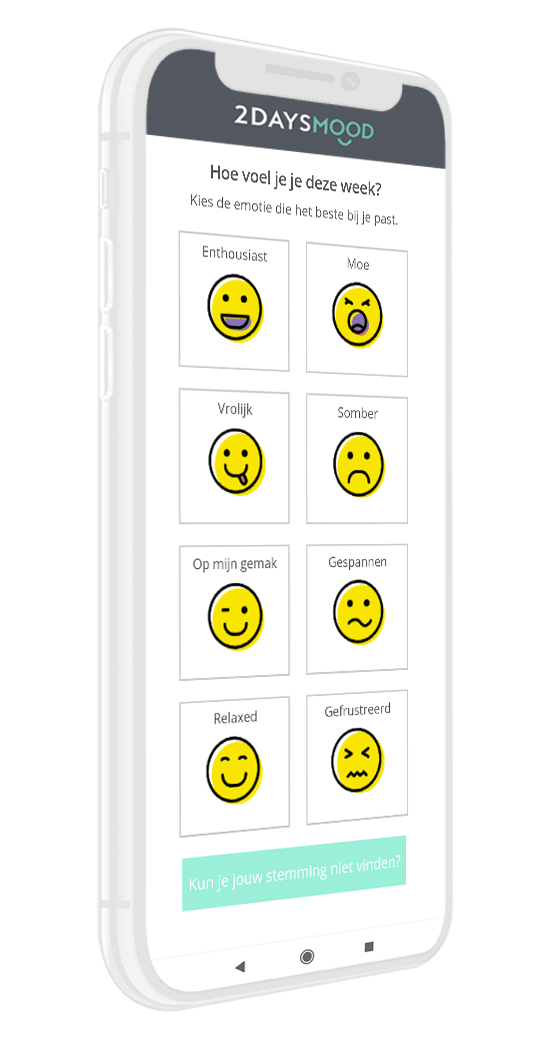 Stemming-emoties-monitor-app-2DAYSMOOD-smartphone-NL