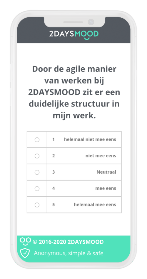 Agile-werken-structuur-2DAYSMOOD-smartphone-NL